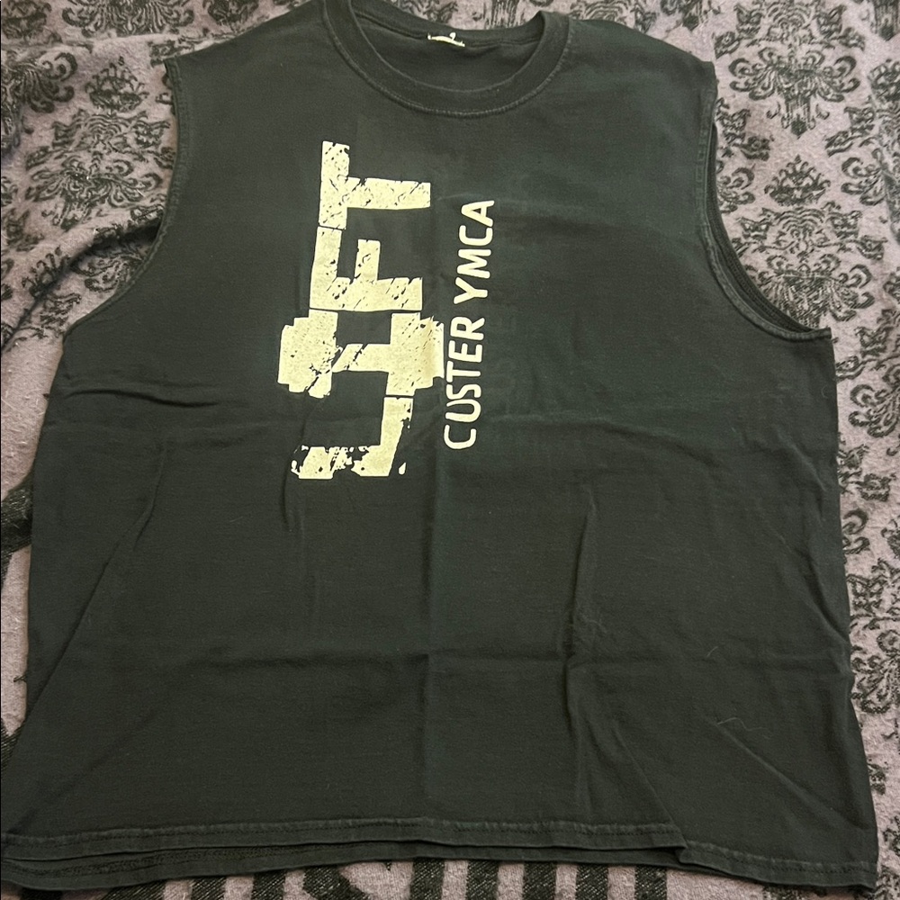 🔥YMCA Custer Wyoming Black Sleeveless Tee